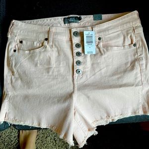 Torrid hi rise pearl colored shorts